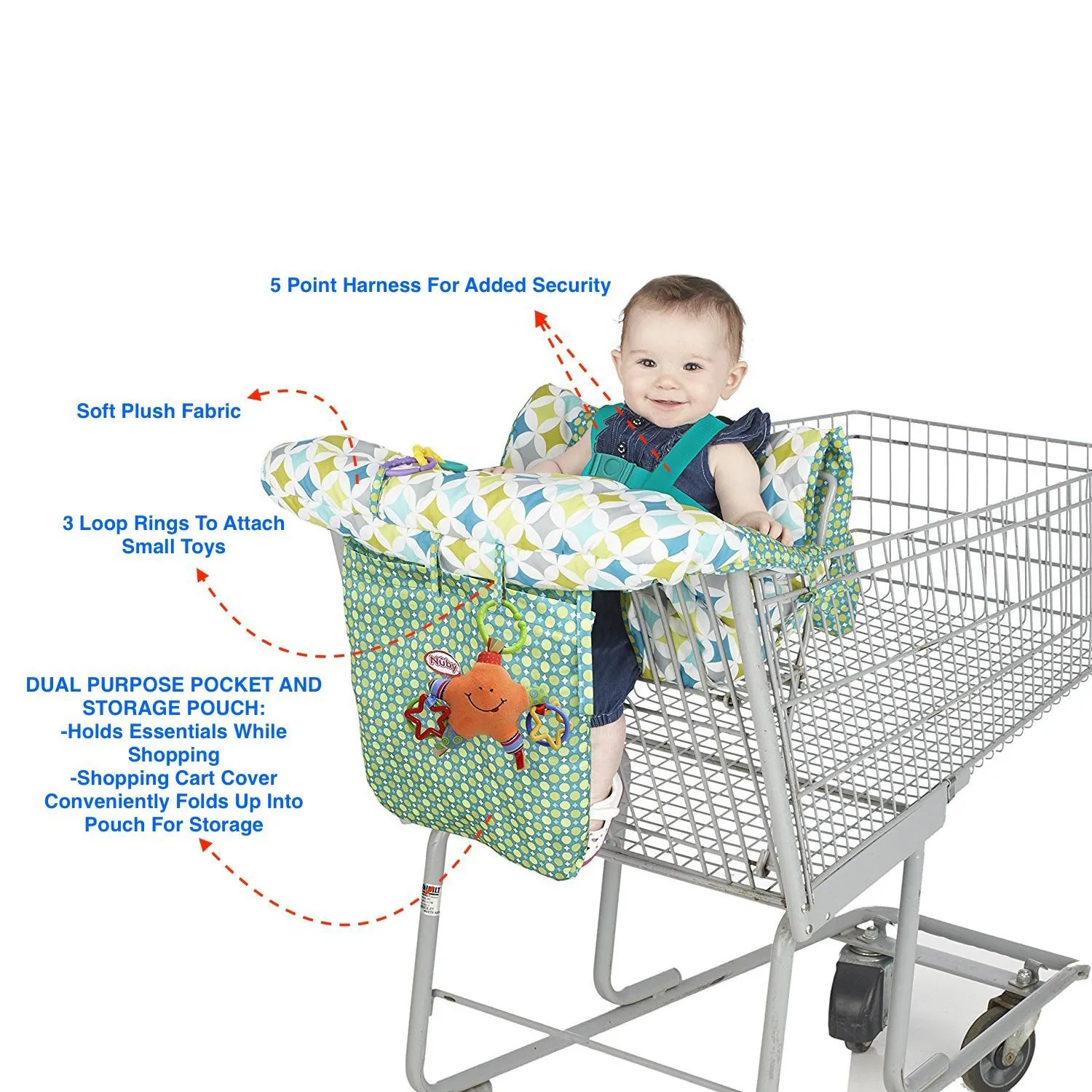 2-in-1 Universal Size Shopping Cart & High Chair Cover