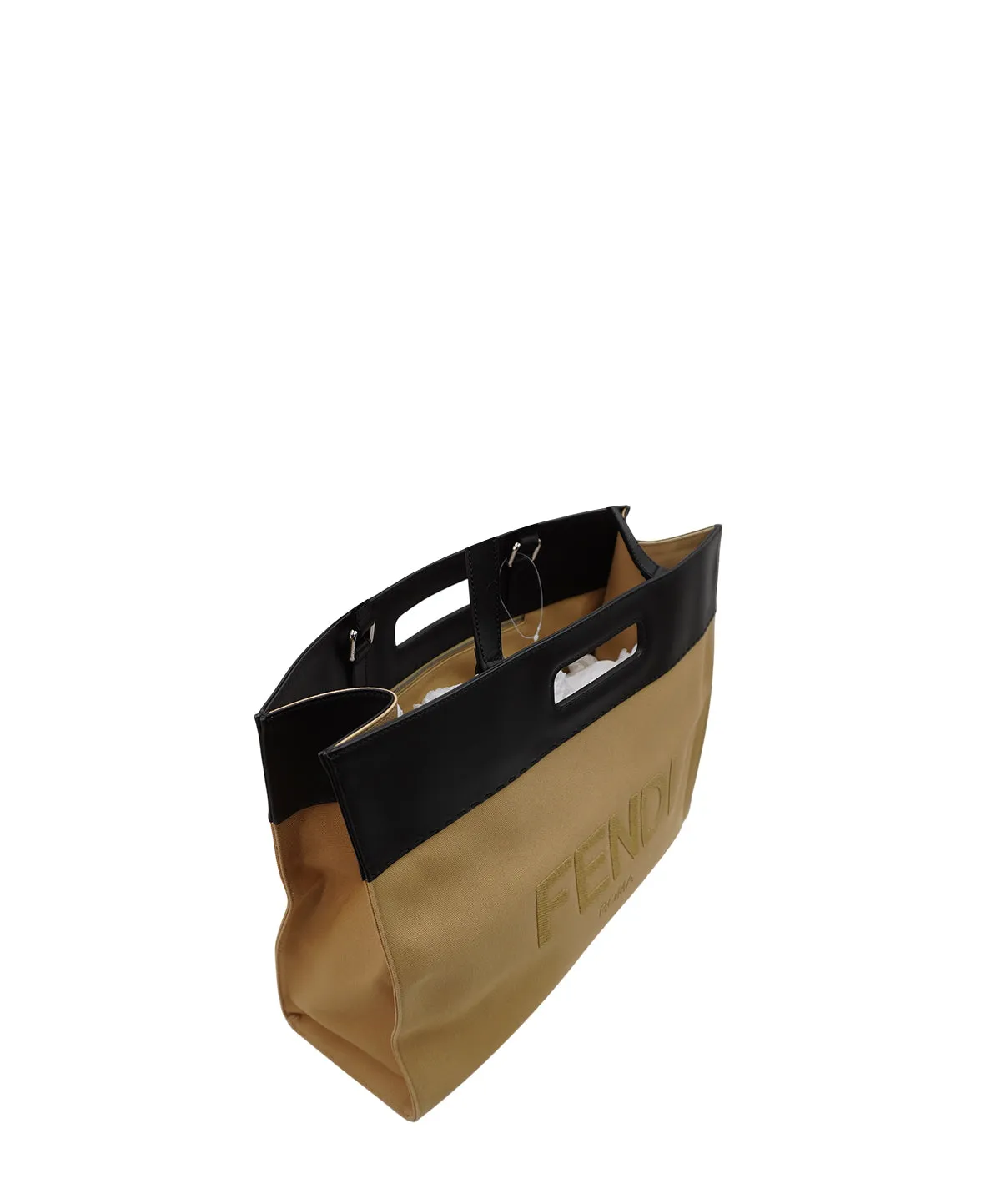 2021 Roma Shopper Tote Cream, Black, Multicolor