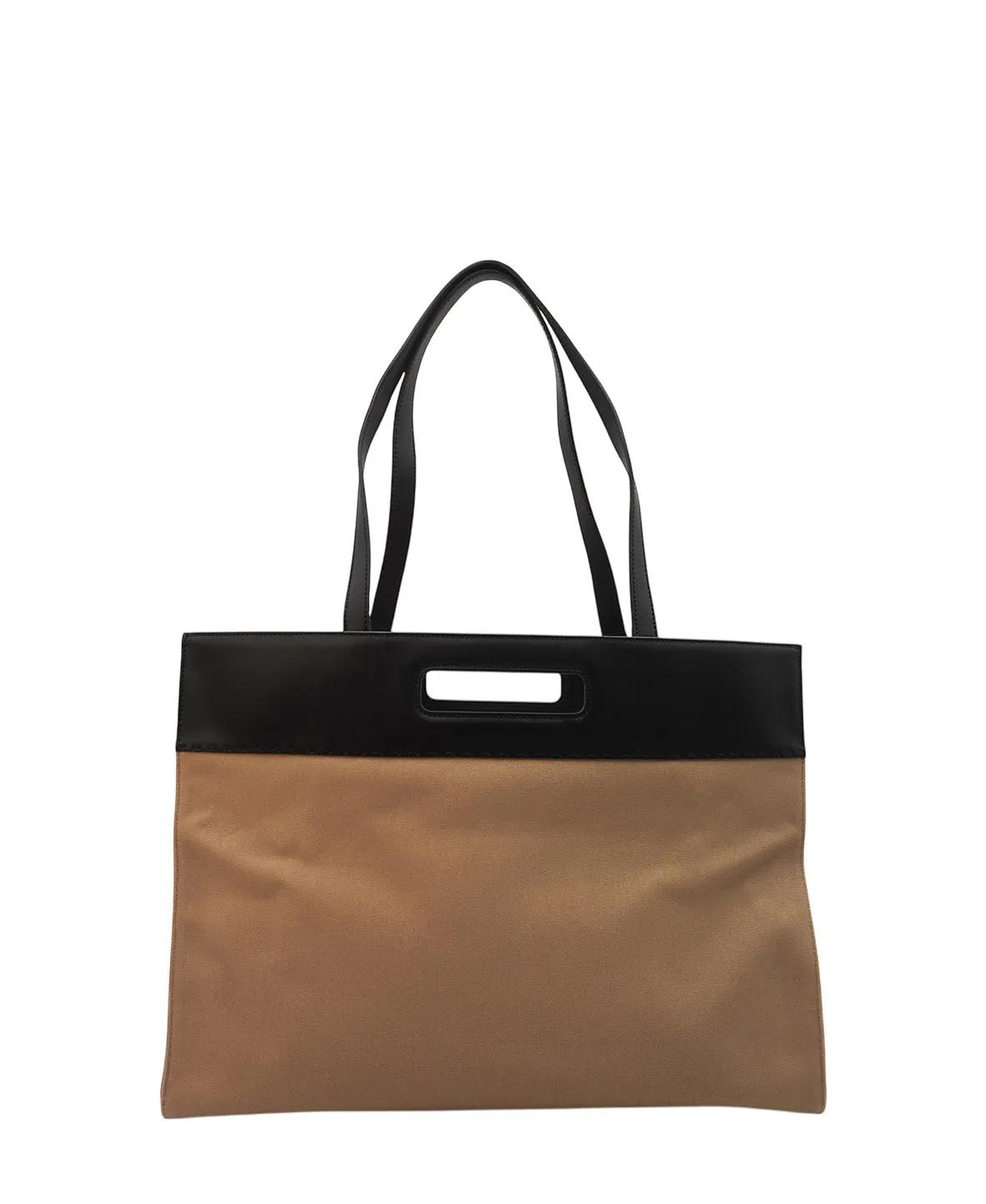 2021 Roma Shopper Tote Cream, Black, Multicolor