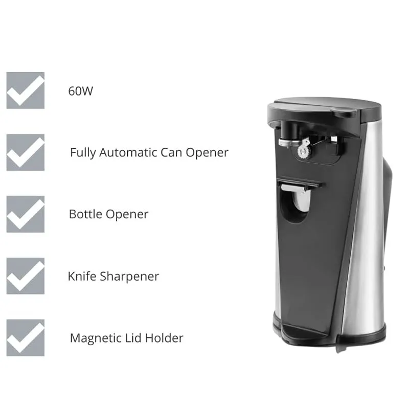 3-In-1 Multi-Functional Hands-Free Can Tin Opener 185189