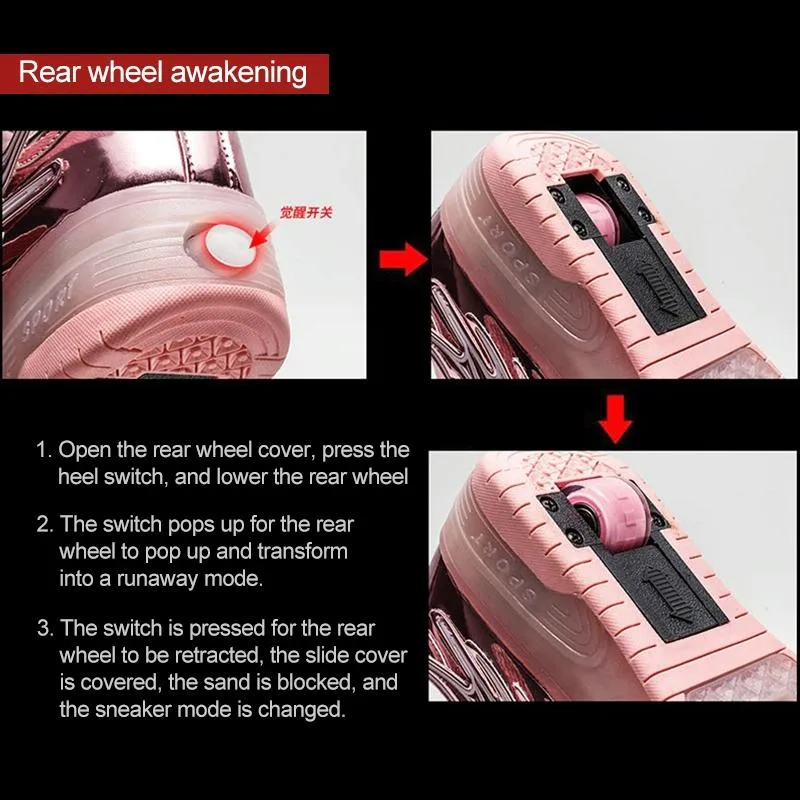 37 Size Double Wheel Led Wing Roller Skates