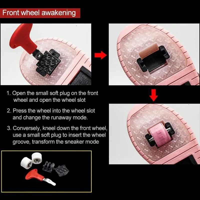 37 Size Double Wheel Led Wing Roller Skates