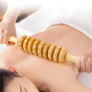 9 Wheel Wood Roller Wooden Therapy Massage