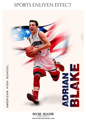 Adrian Blake - Basketball Sports Enliven Effect Photography Template