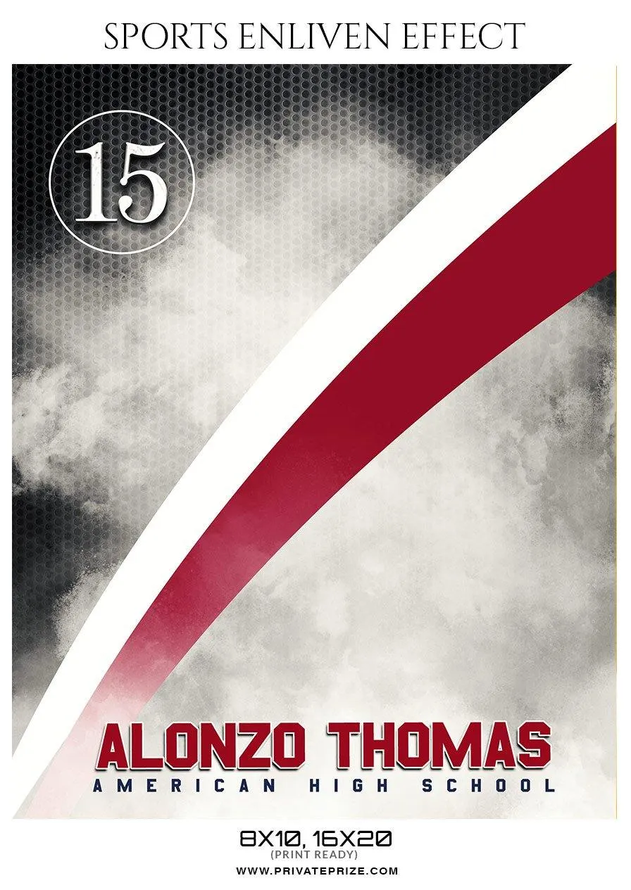 Alonzo Thomas - Lacrosse Sports Enliven Effects Photography Template