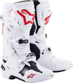 ALPINESTARS Tech 10 Supervented Boots - White/Red - US 11 2010520-2230-11