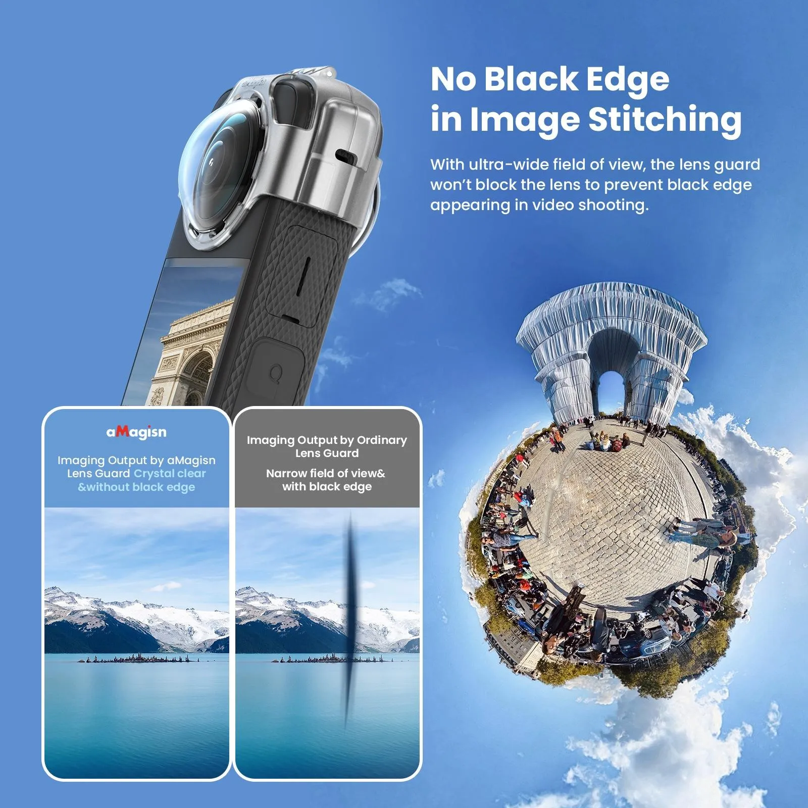 Amagisn Protective Lens Guard for Insta360 X3 Camera
