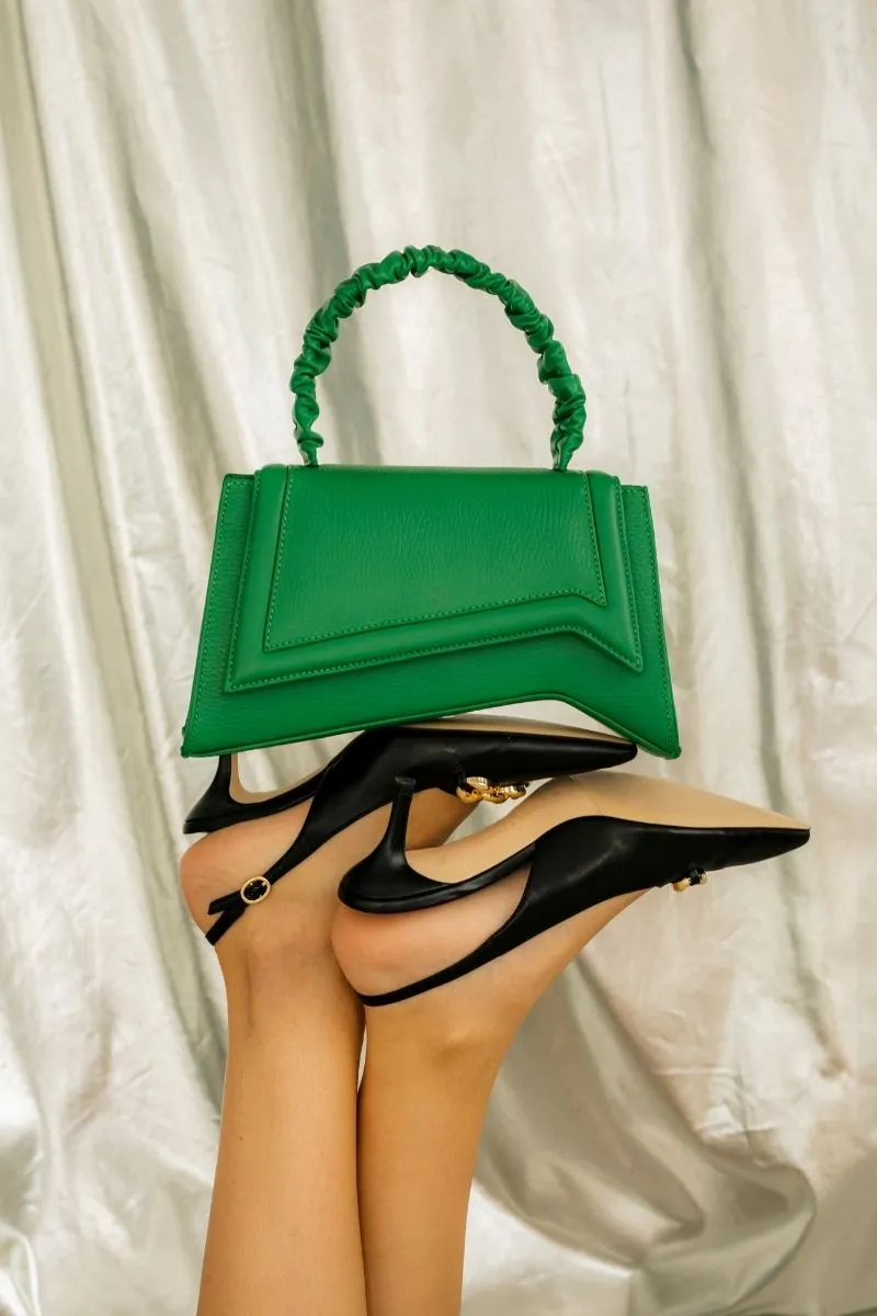 ASYA GREEN TOP HANDLE BAG