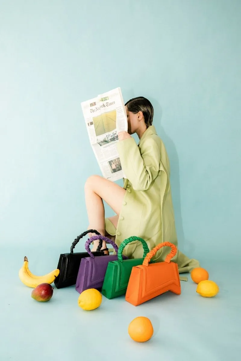 ASYA GREEN TOP HANDLE BAG