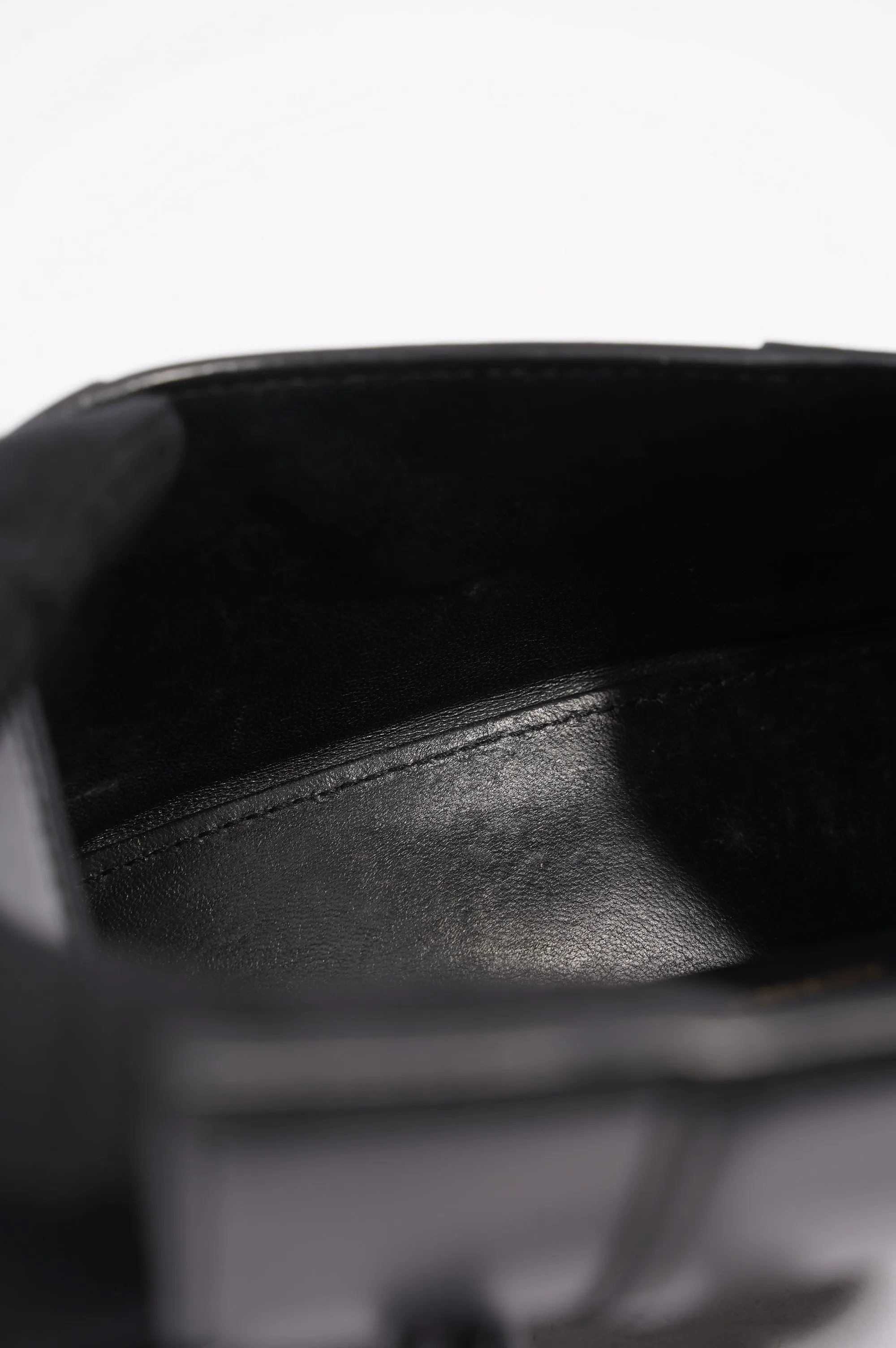 Balenciaga Womens Hourglass Crossbody Bag Black Leather XS