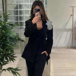 Barbella Embellished Patchwork Blazer