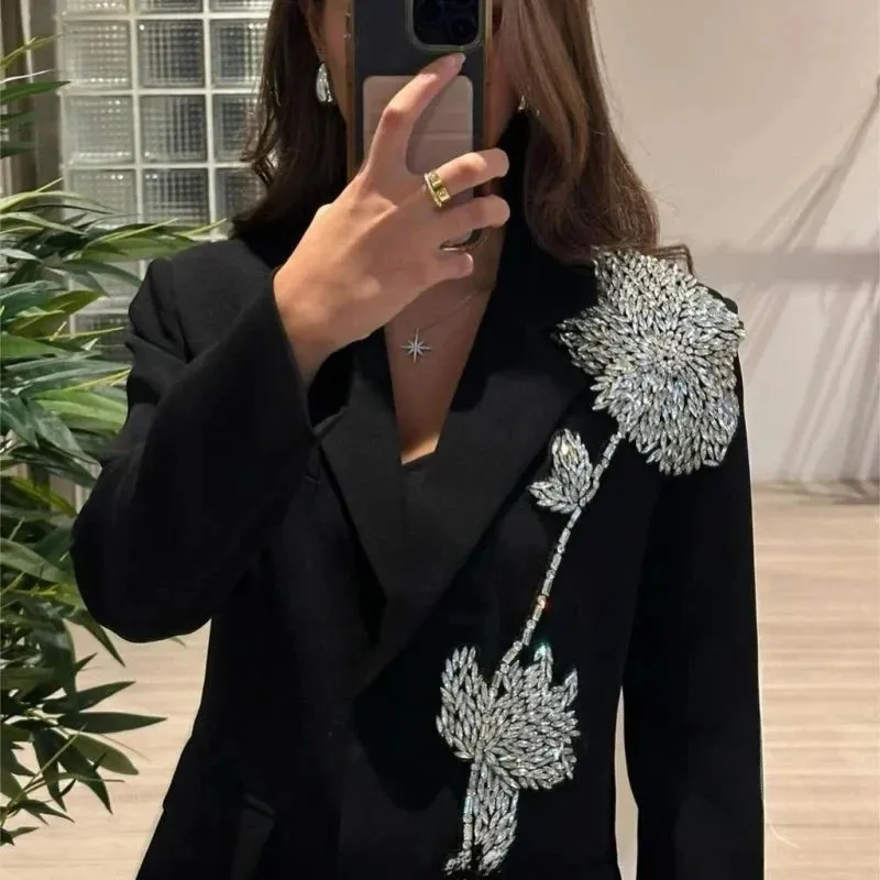 Barbella Embellished Patchwork Blazer