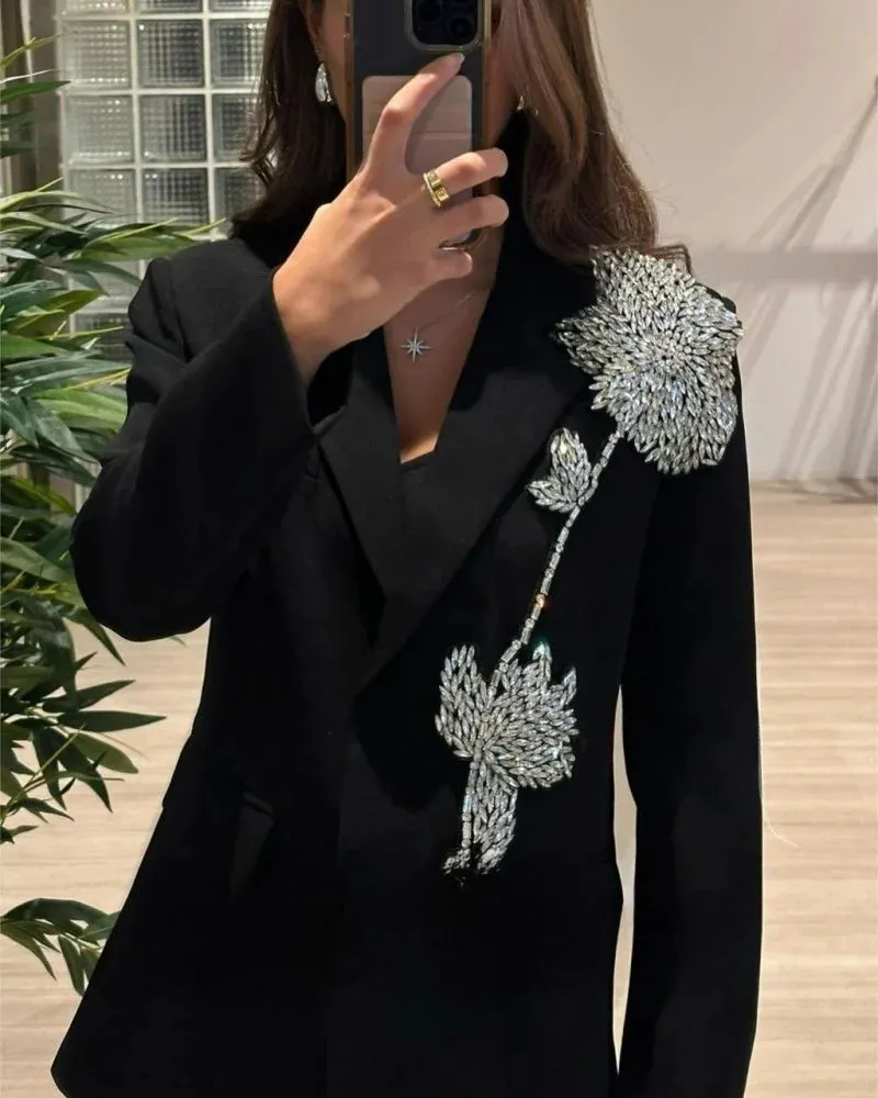 Barbella Embellished Patchwork Blazer