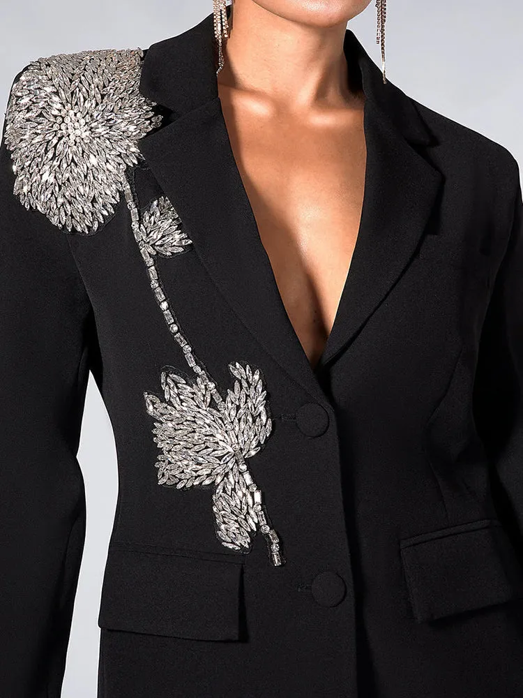 Barbella Embellished Patchwork Blazer
