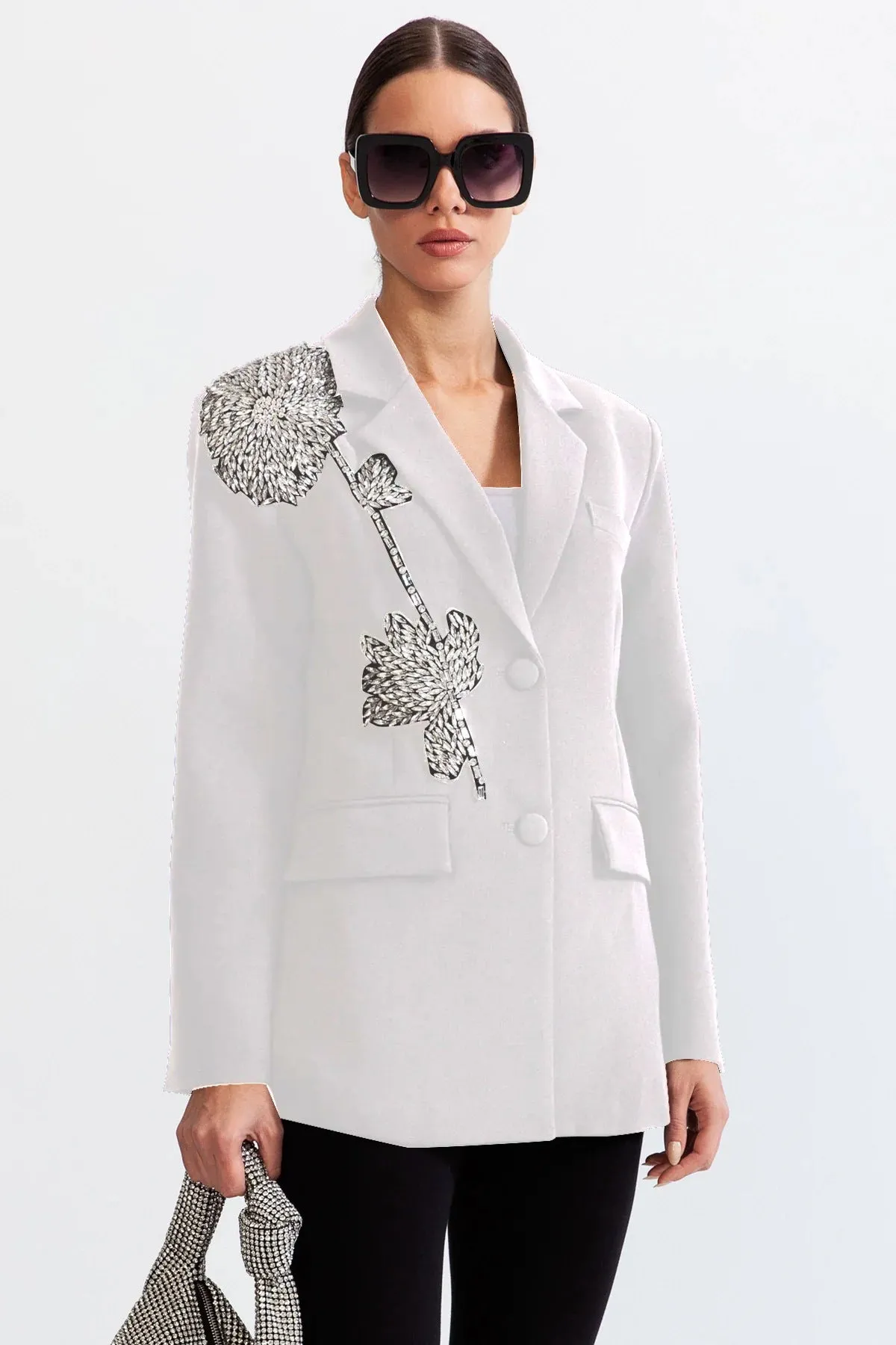 Barbella Embellished Patchwork Blazer