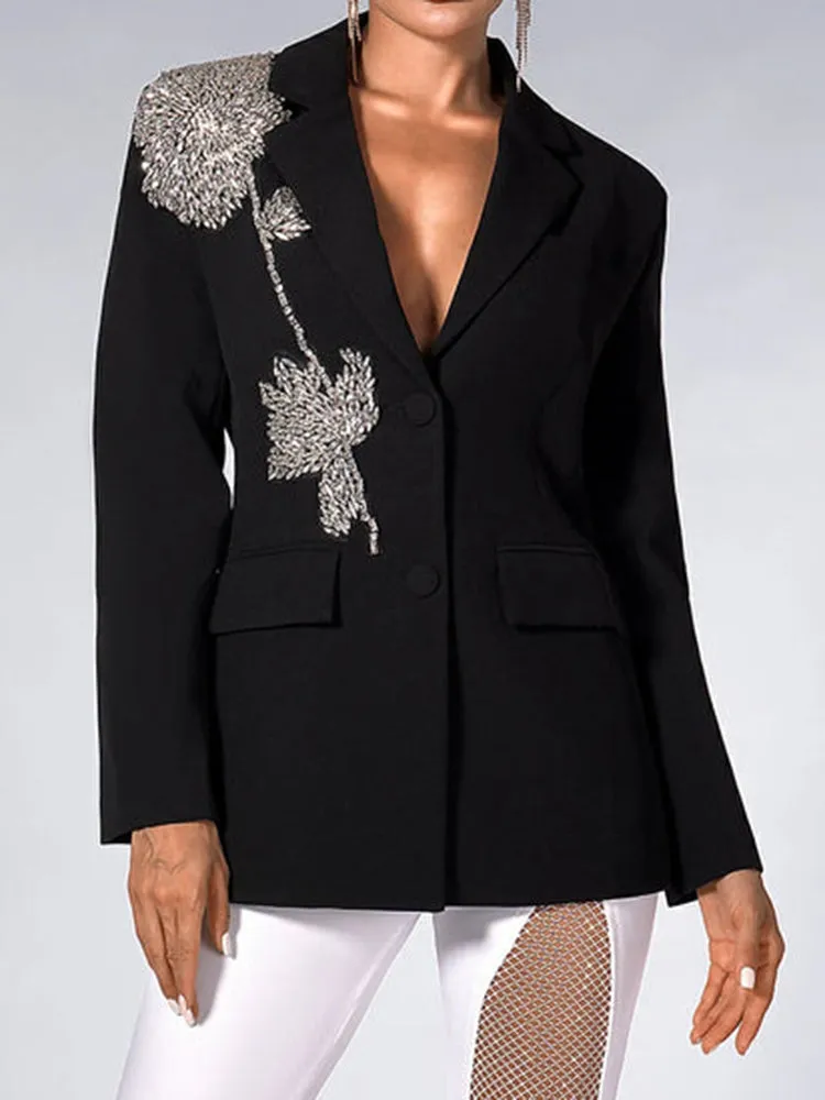 Barbella Embellished Patchwork Blazer