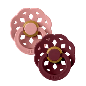 Bibs Pacifier - Boheme Dusty Pink and Elderberry - 2 Pack