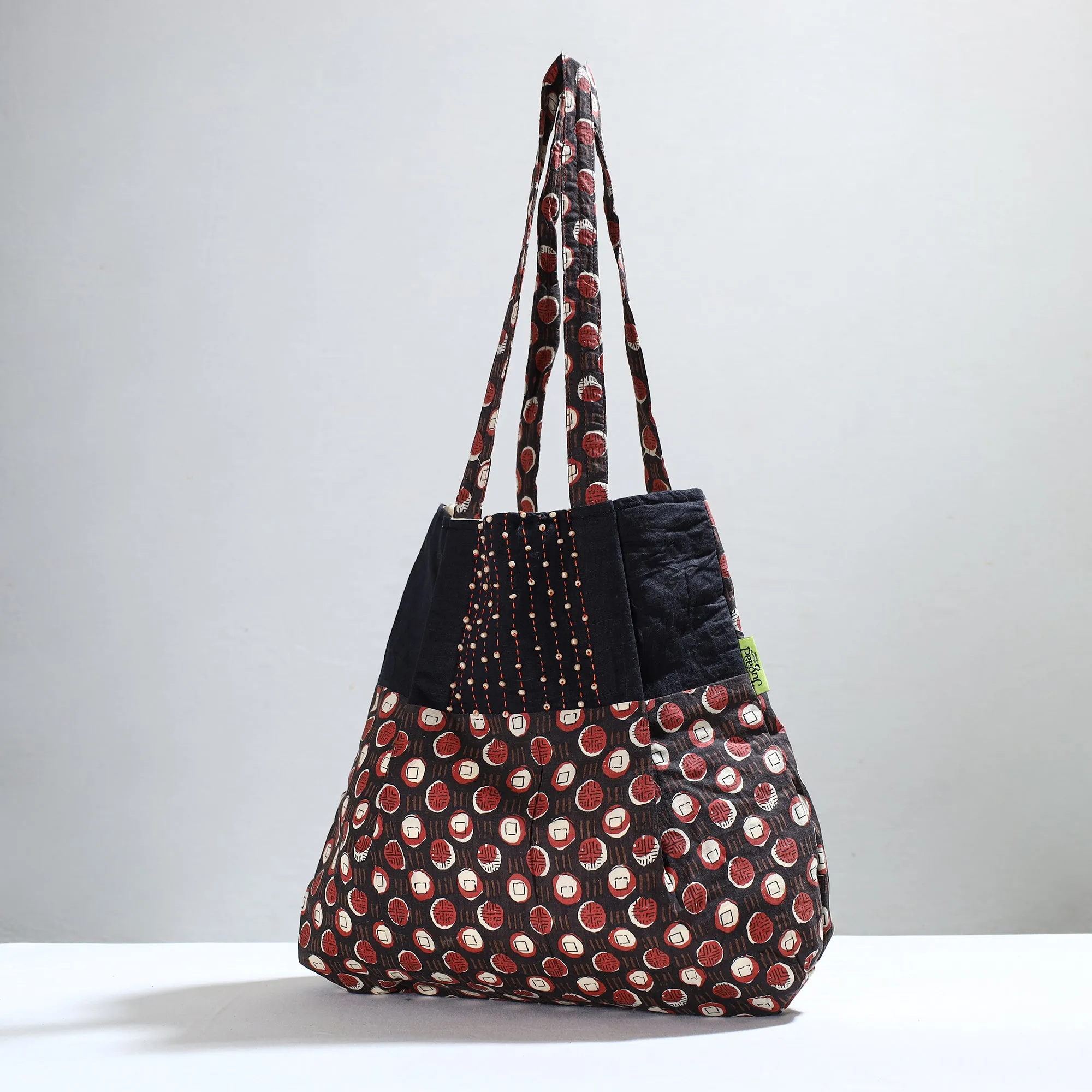 Black - Jugaad Patchwork Handmade Shoulder Bag 64