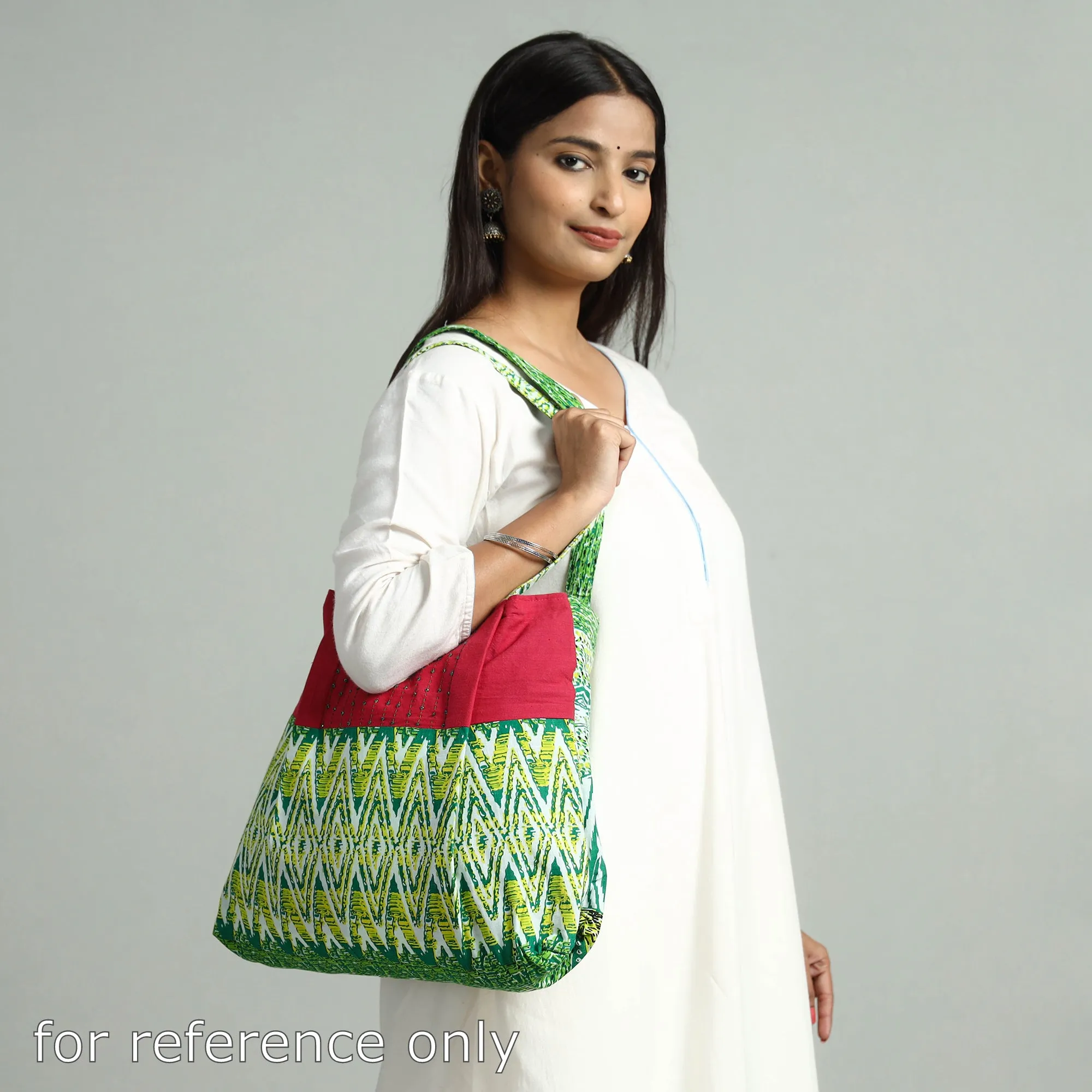 Black - Jugaad Patchwork Handmade Shoulder Bag 64