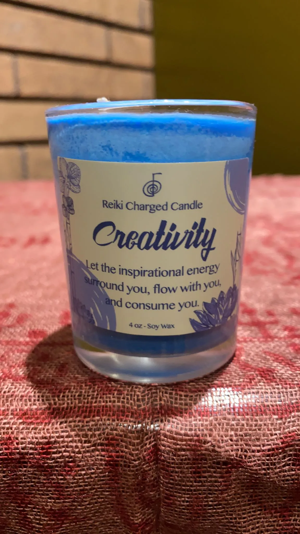 Creativity Reiki Charged Soy Candle