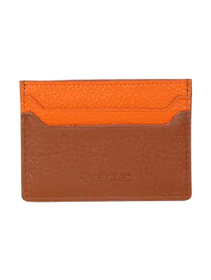 DCLIC Block Reverse Credit Card Wallet - Tan-Orange