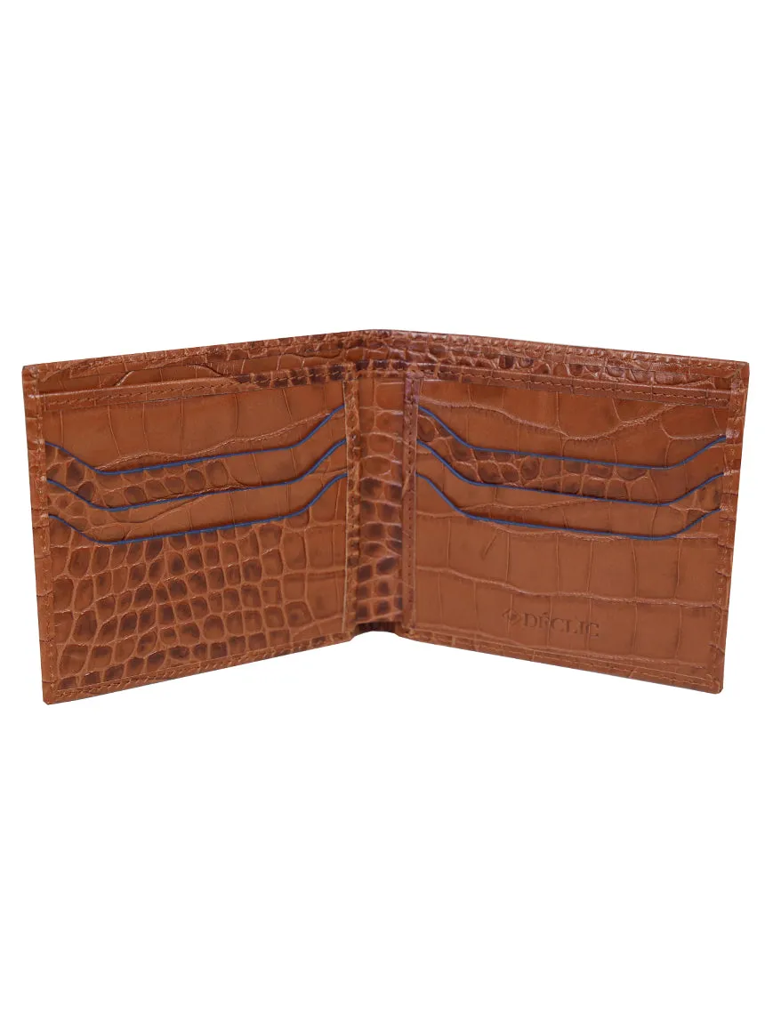 DCLIC Portofino Bi-Fold Wallet - Tan-Navy