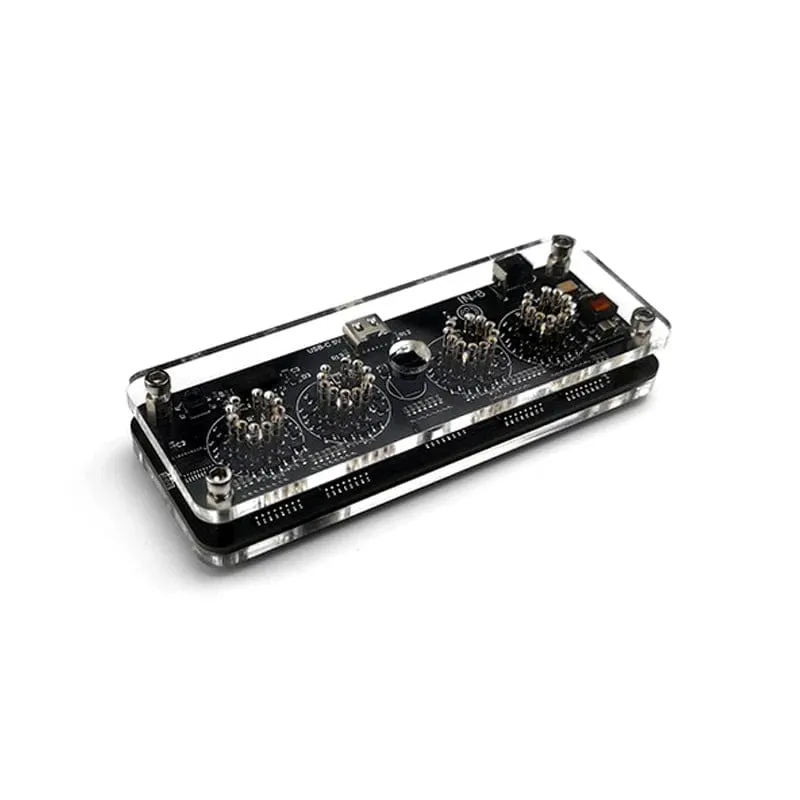 DYKB 4-Digit IN-8 Nixie Clock - Vintage Retro Tube Display IN8 Nixie Clock