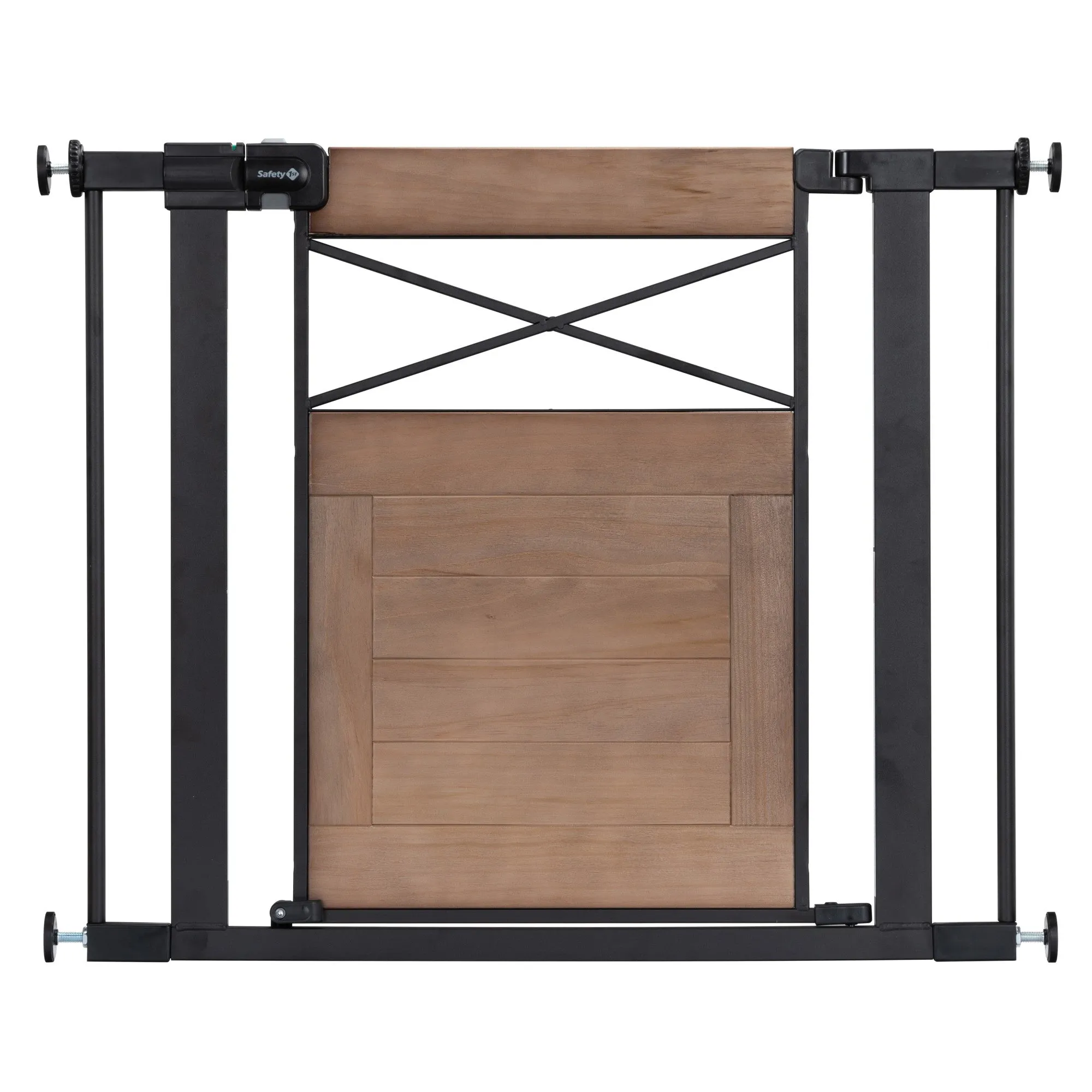 Easy Install Modern Farmhouse Baby Gate (Rustic)