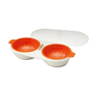 Egg Poacher Cookware Double Cup Egg Boiler Kitchen Steamed Egg Set
