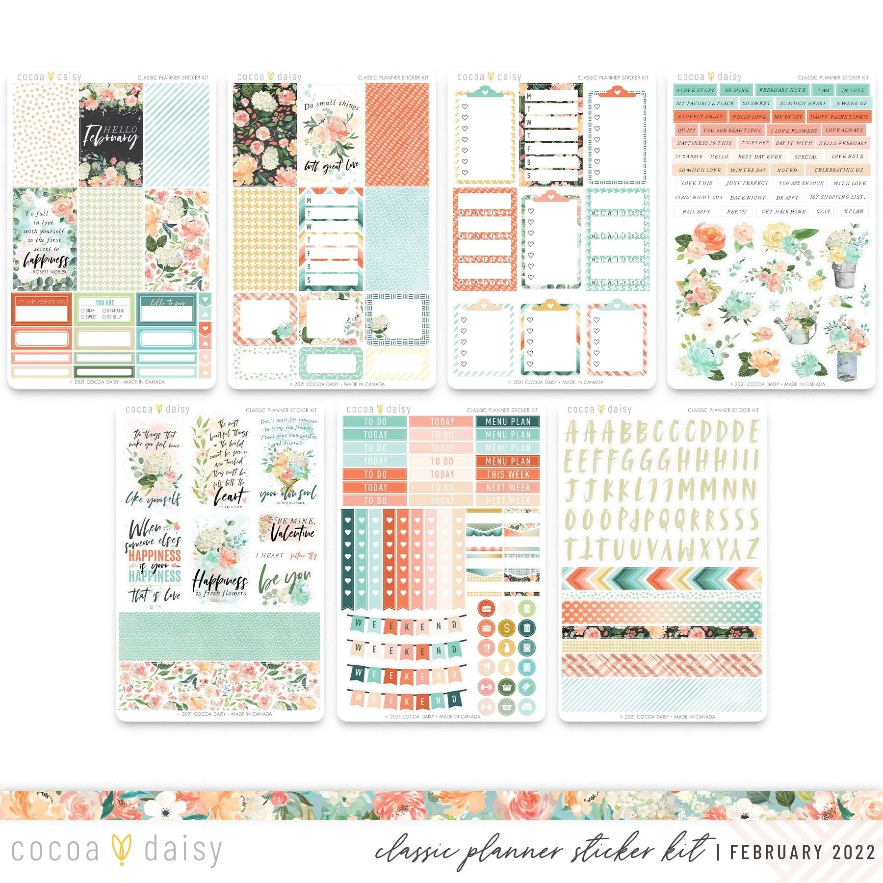 Elegance Blooms Classic Sticker Kit February 2022