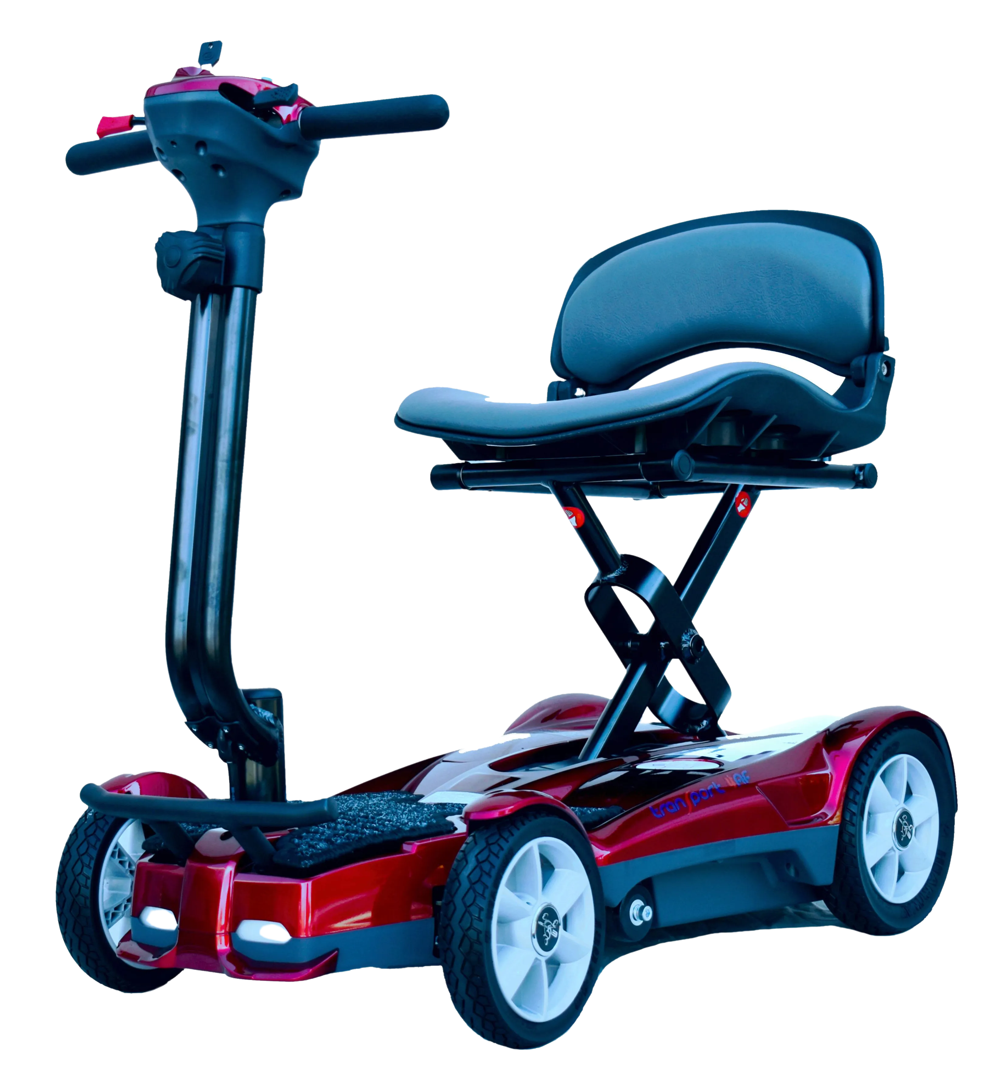 EV Rider S194AF Transport AF4W Folding Mobility Scooter Metallic Red Open Box
