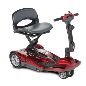 EV Rider Transport AF  Automatic Folding Scooter Burgundy Red Open Box