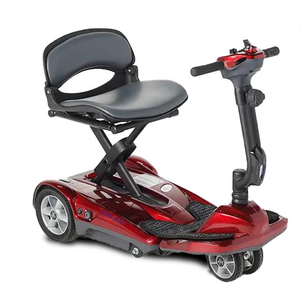 EV Rider Transport AF  Automatic Folding Scooter Burgundy Red Open Box