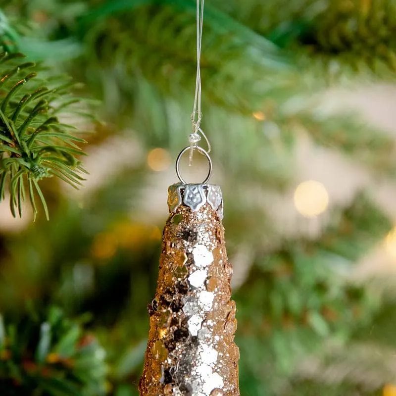 Gold Glitter Drop Hanging Decoration