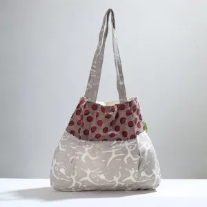 Grey - Jugaad Patchwork Handmade Shoulder Bag 66