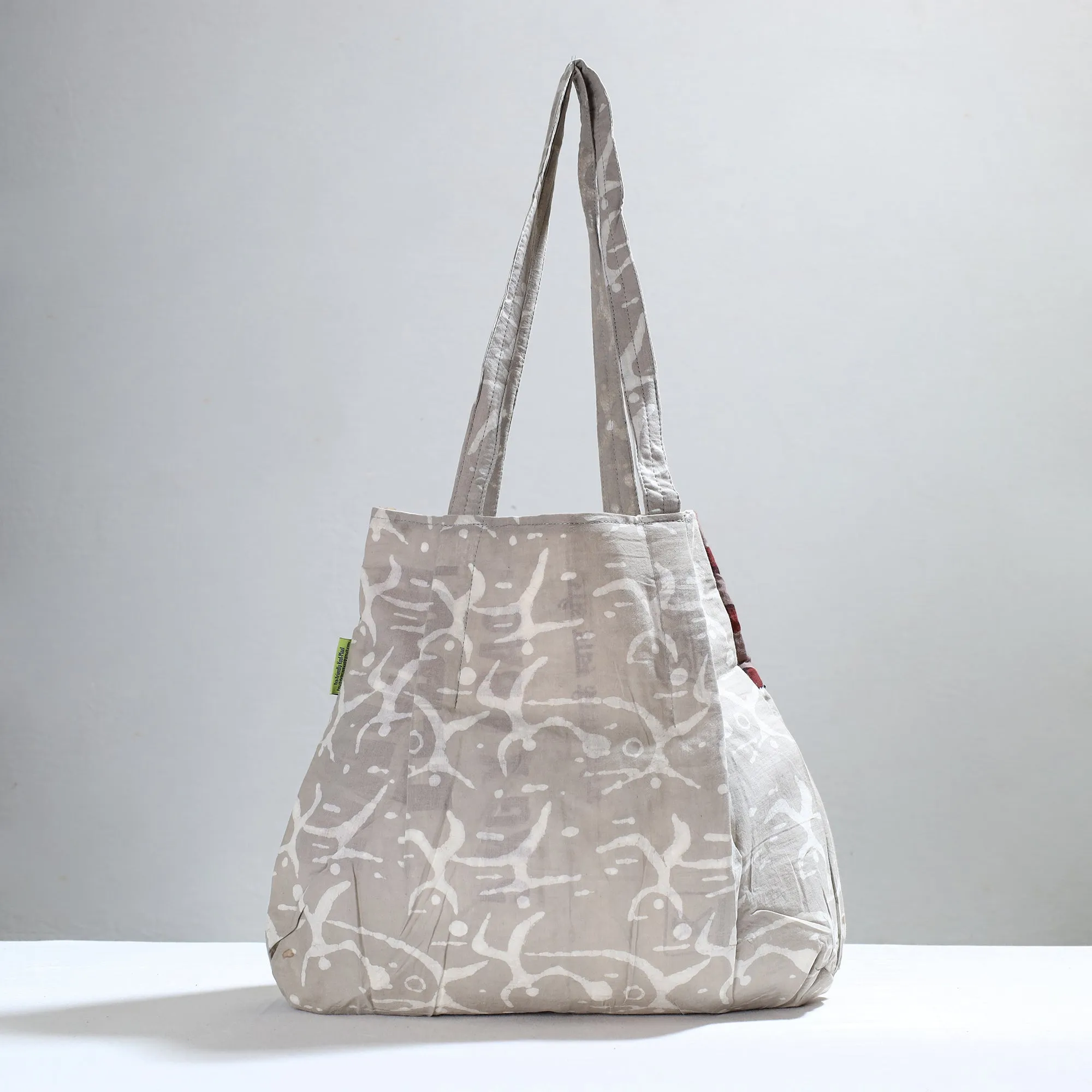 Grey - Jugaad Patchwork Handmade Shoulder Bag 66