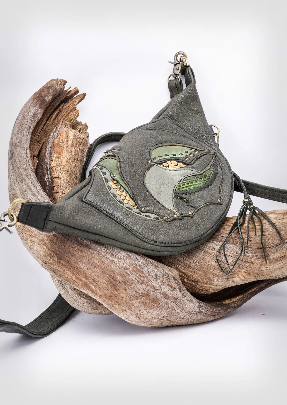 Handmade leather bum bag