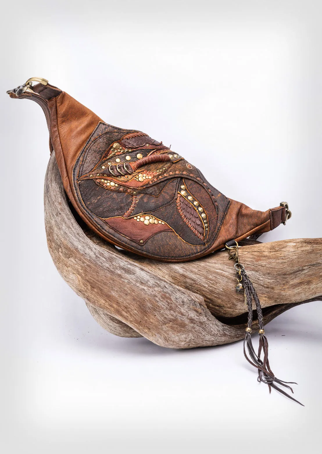 Handmade leather bum bag