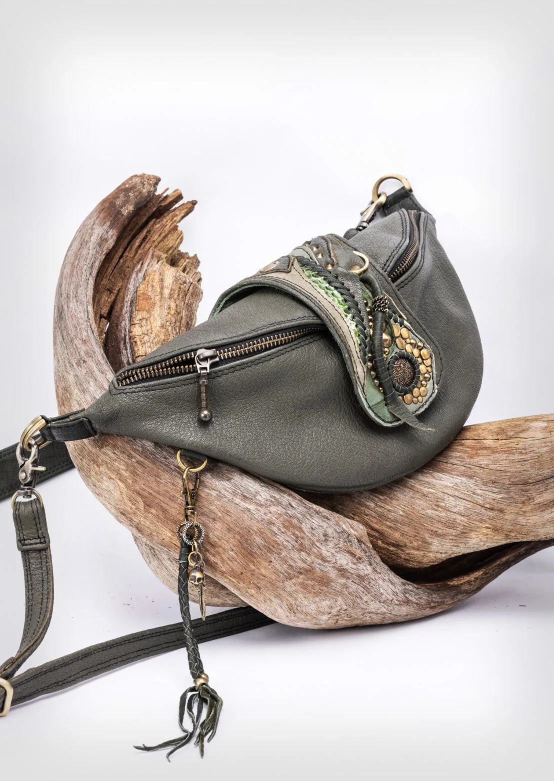 Handmade leather bum bag