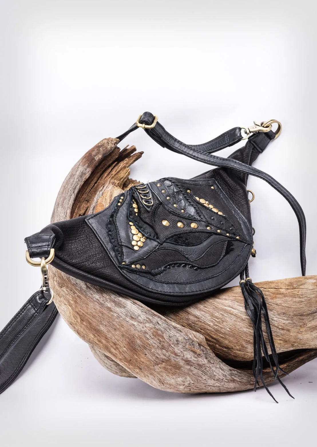 Handmade leather bum bag