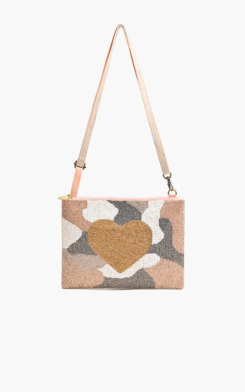Happy Heart Crossbody Clutch