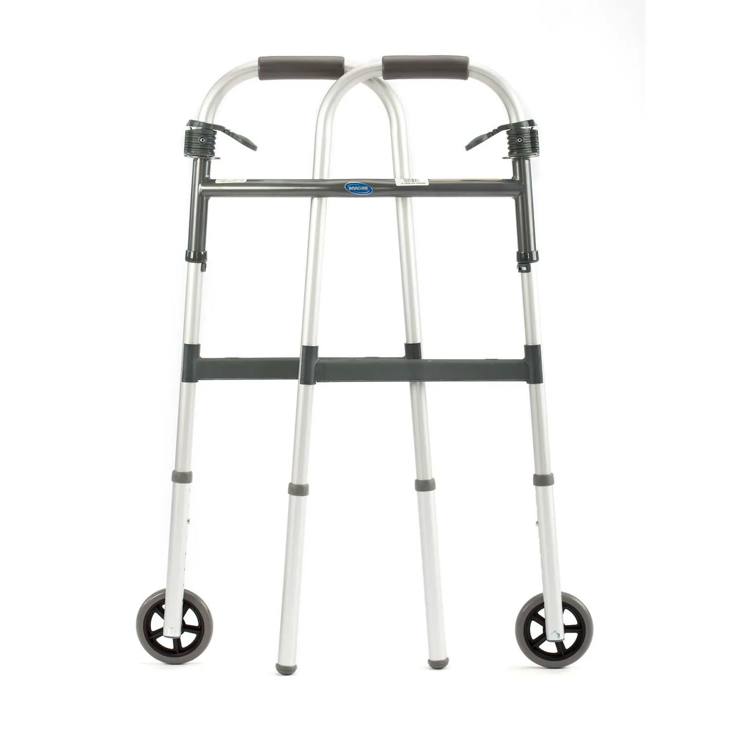Invacare 5" Single Fixed-Wheel Attachments with Glide Tips, 6271
