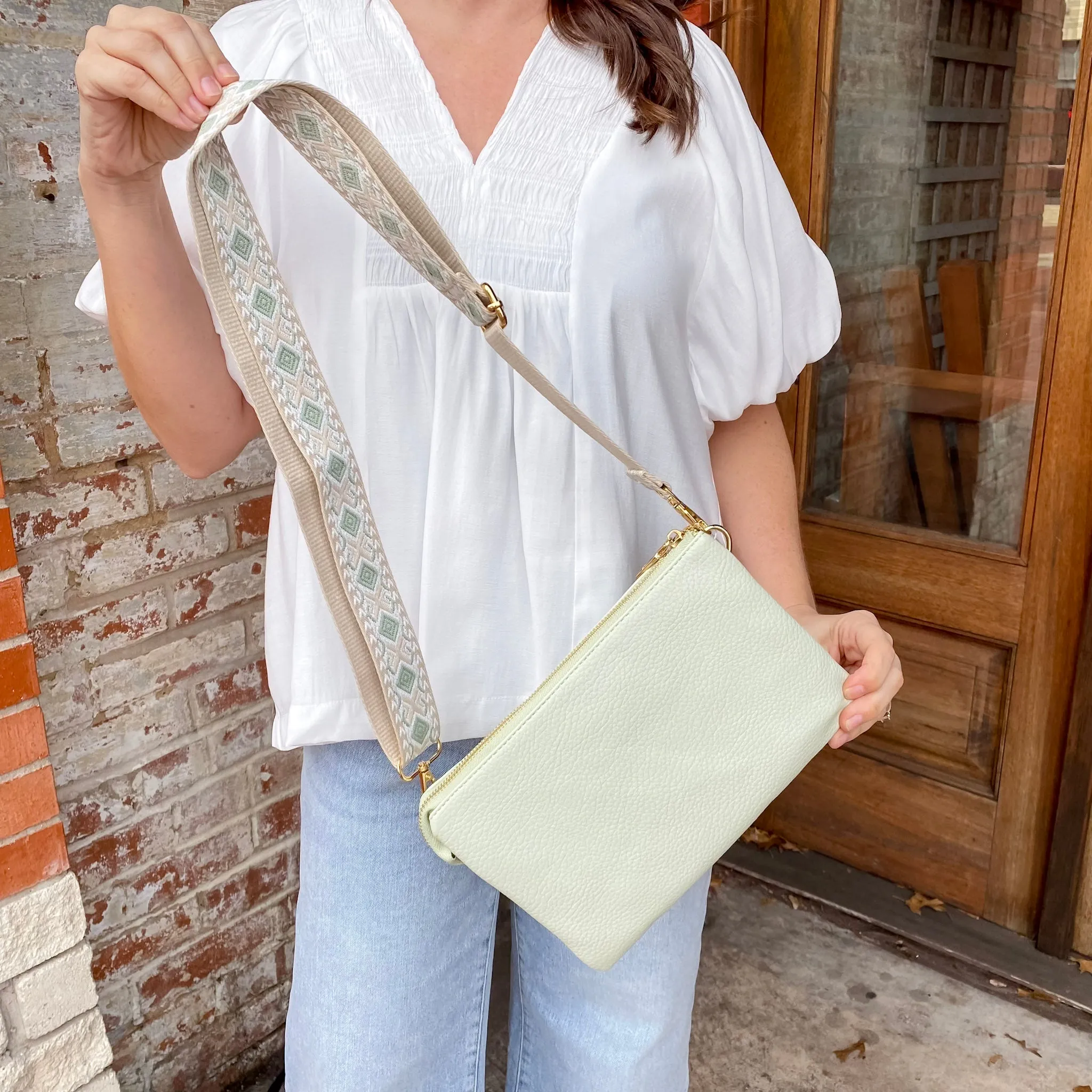 Jen & Co Izzy Crossbody Handbag - Pale Lime