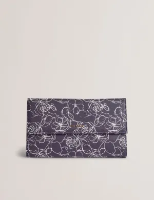 Kelles Linear Rose Travel Wallet Navy