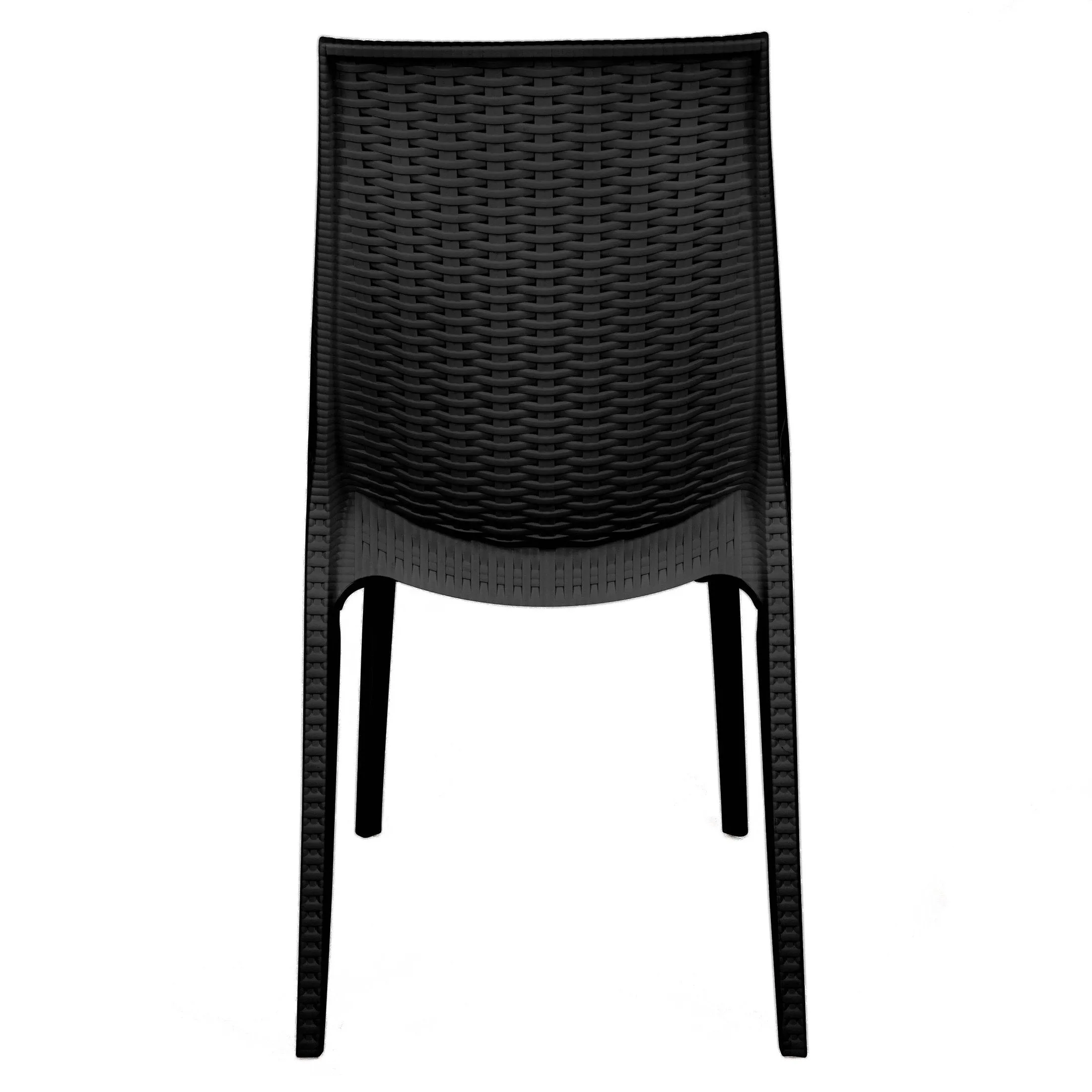 Kent Mid-Century 7-Piece Outdoor Dining Set: 4 Side Chairs & 2 Armchairs