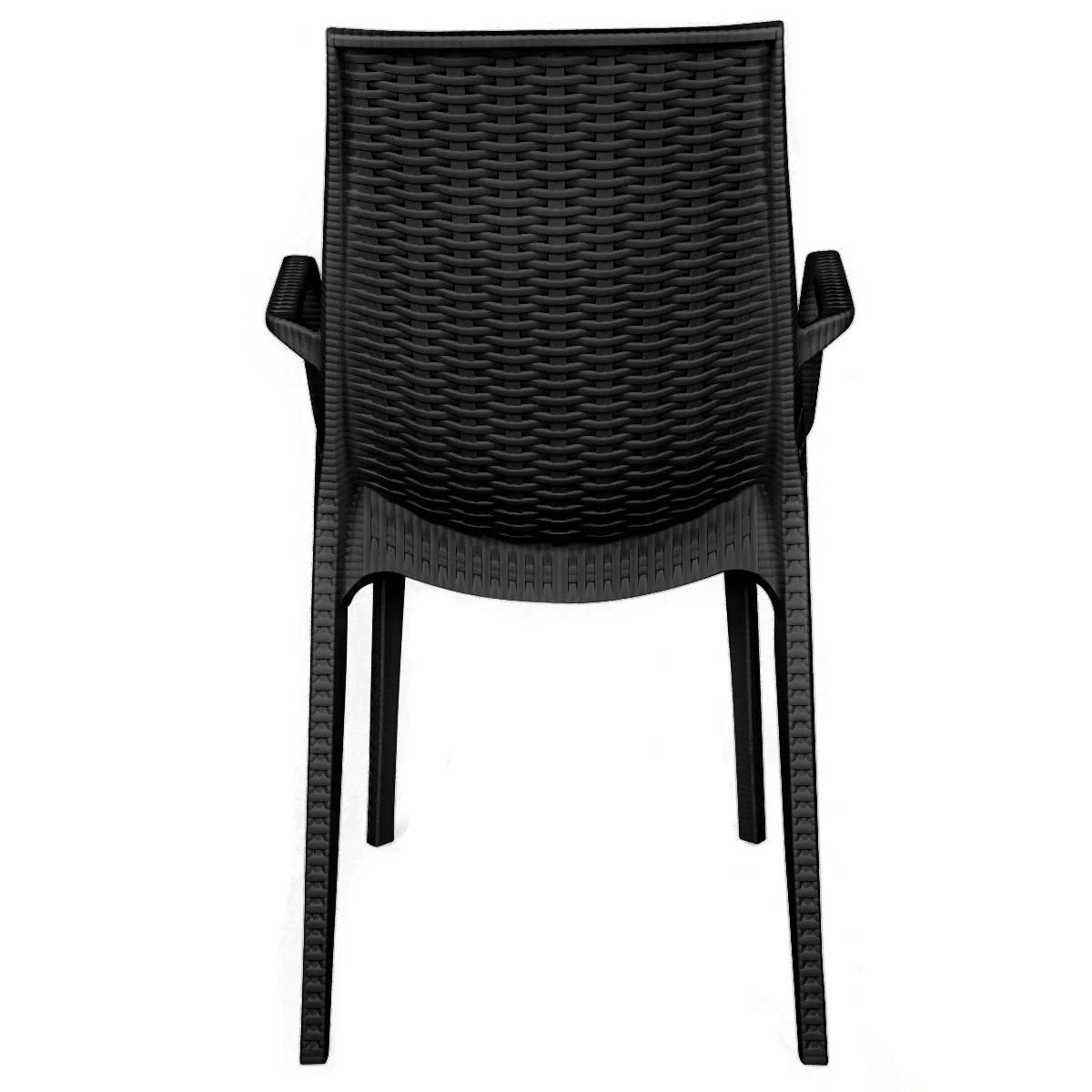 Kent Mid-Century 7-Piece Outdoor Dining Set: 4 Side Chairs & 2 Armchairs