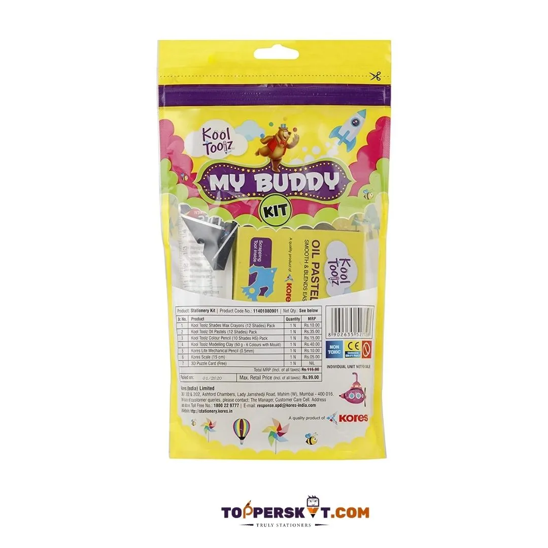 Kores My Buddy Kit: Premium 7-Piece Assorted Art Set ( Pack of 1 )
