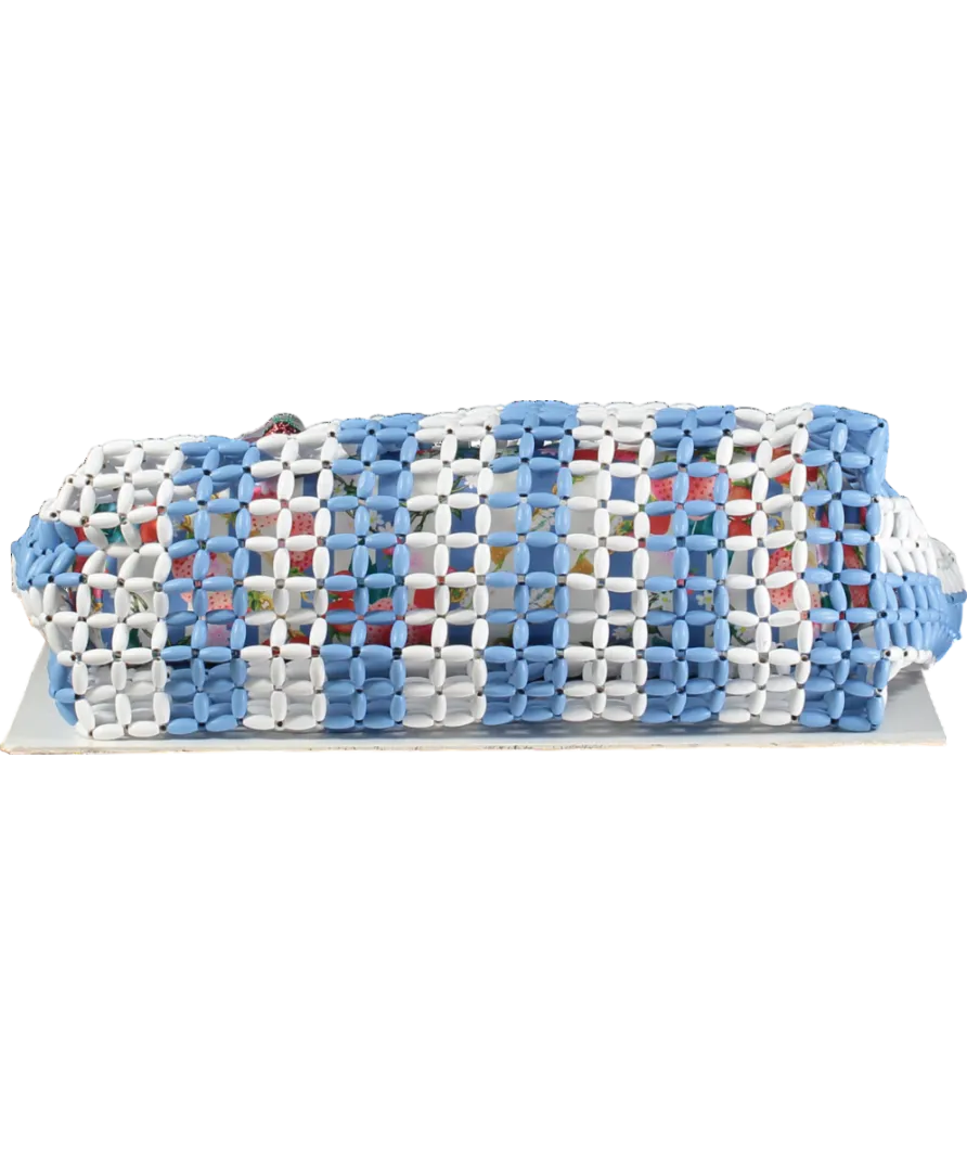 Kurt Geiger Blue Beaded Kensington Shopper Bag