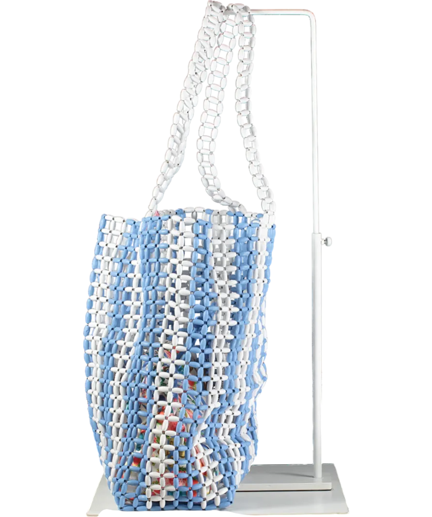 Kurt Geiger Blue Beaded Kensington Shopper Bag