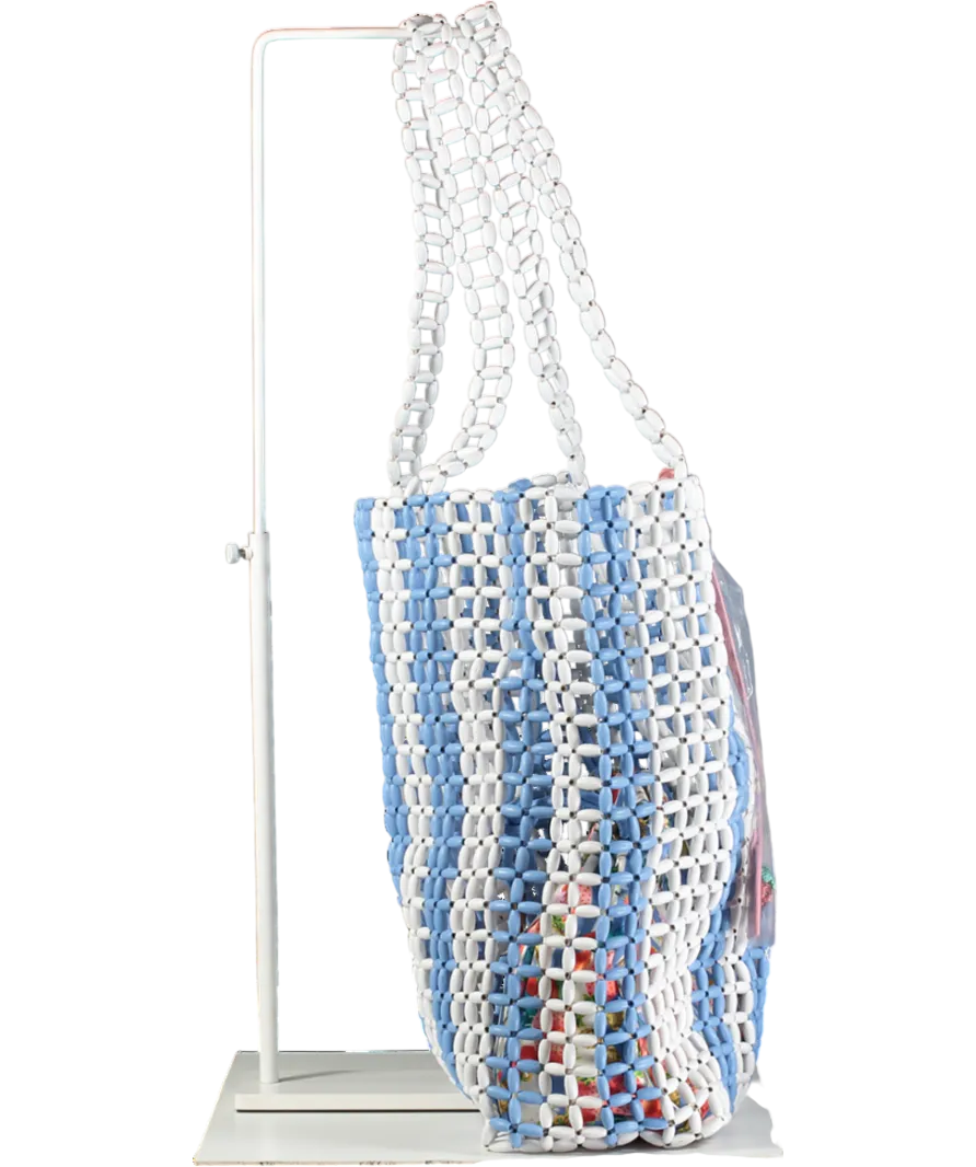 Kurt Geiger Blue Beaded Kensington Shopper Bag